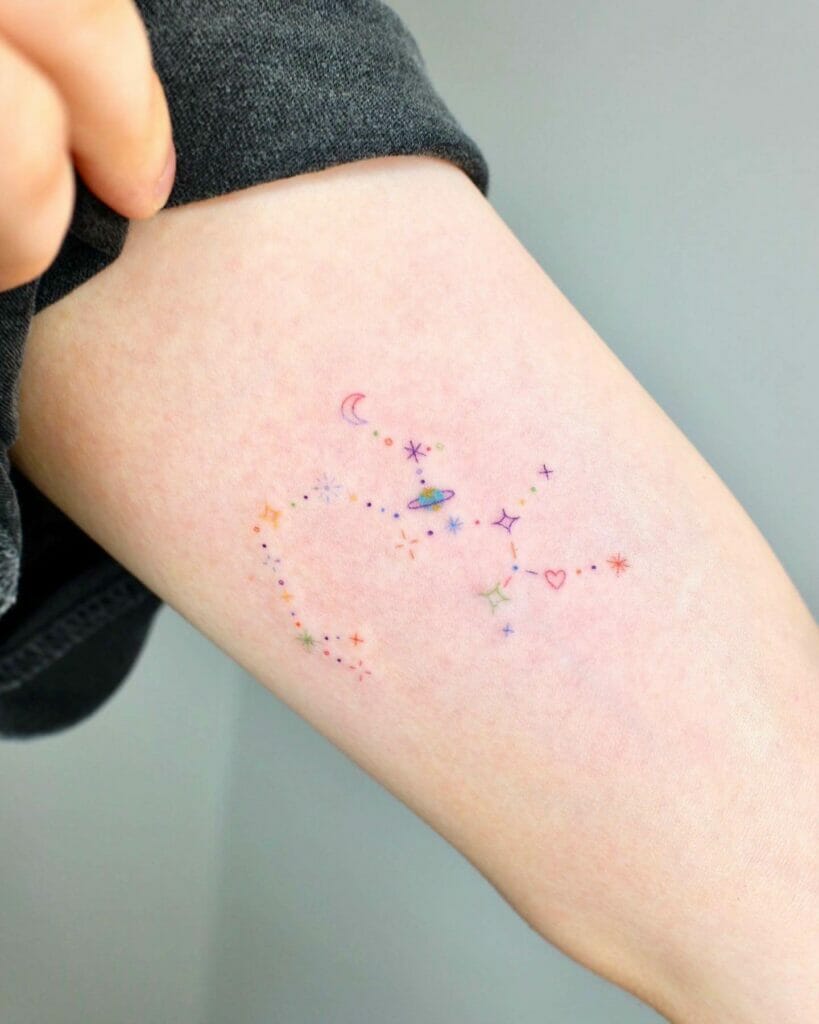 Constellation Tattoos Of The Sagittarius Zodiac Sign