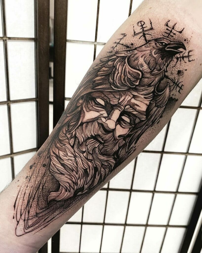 Intricate And Precise Odin Tattoo Ideas For Fans Of Norse Mythology