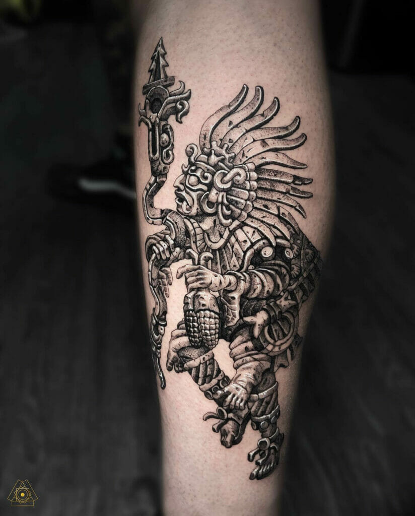 Meso-American God Religious Tattoo
