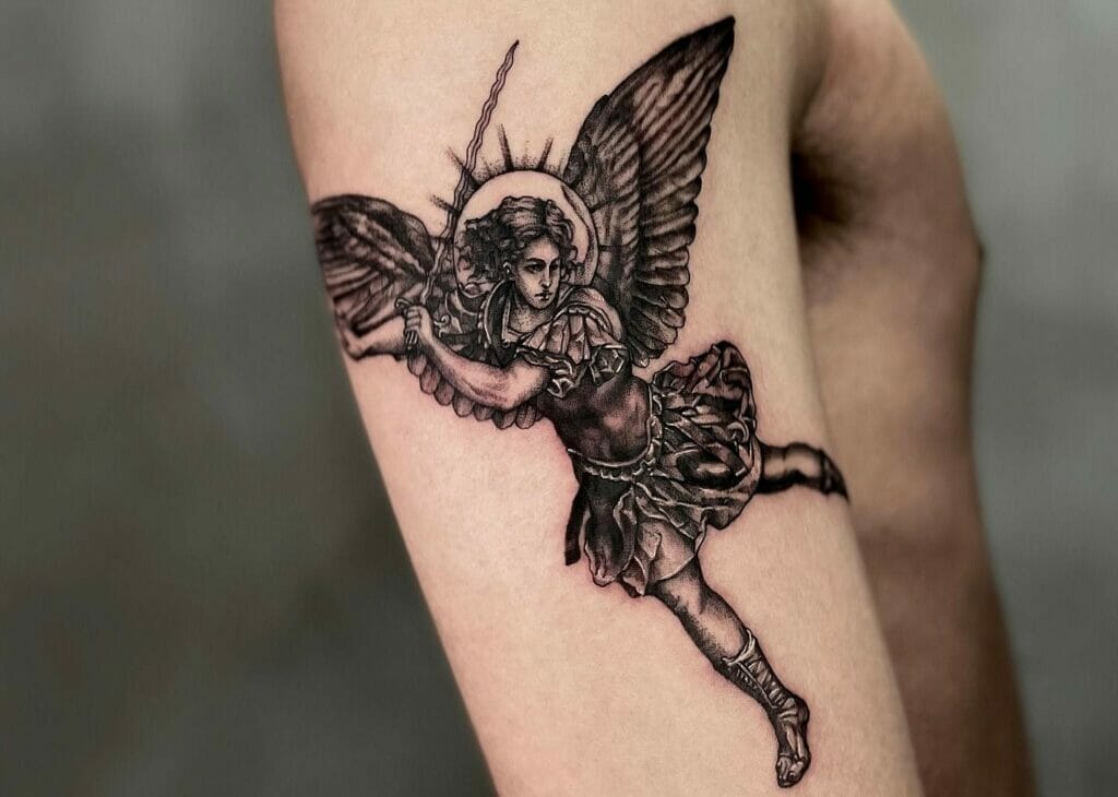 St Michael Tattoo by seanspoison on DeviantArt