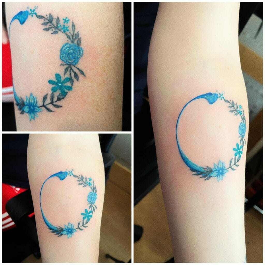 Blue Circle Tattoo