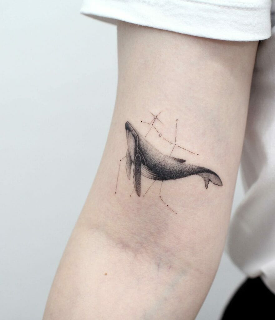 The Cute Whale And The Gemini Tattoo Of Power And Calmness