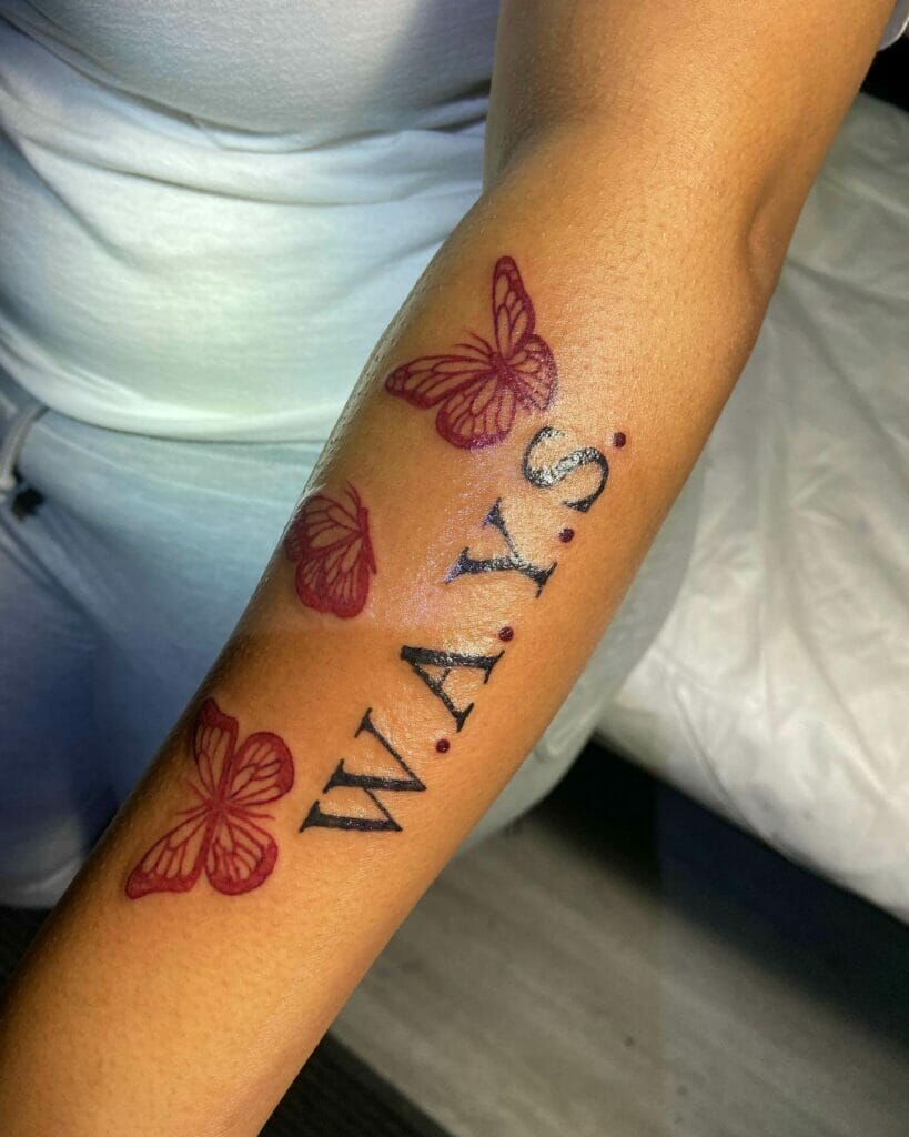 Red And Black W.A.Y.S. Tattoo