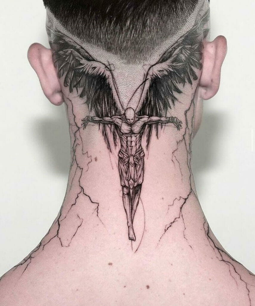 Traditional Neck Tattoo