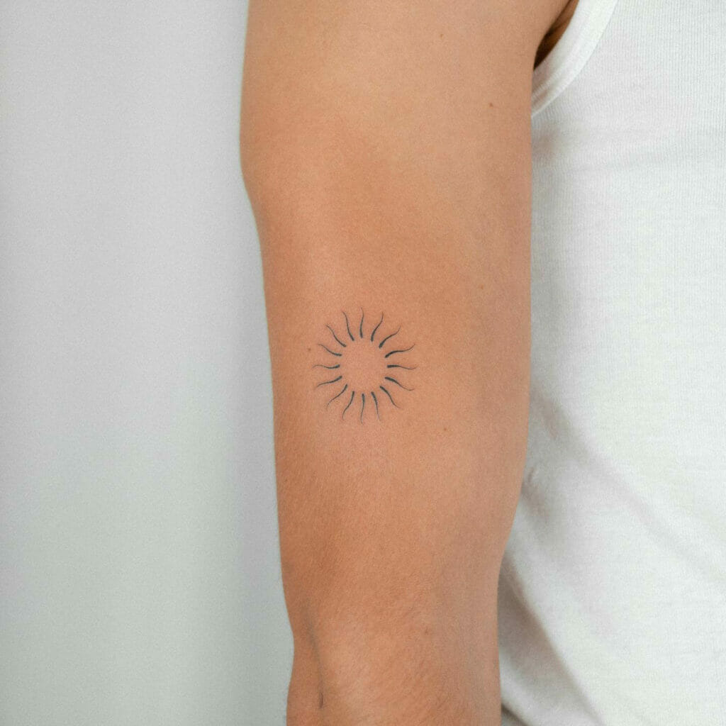Beautiful Minimalist Sun Tattoo Ideas