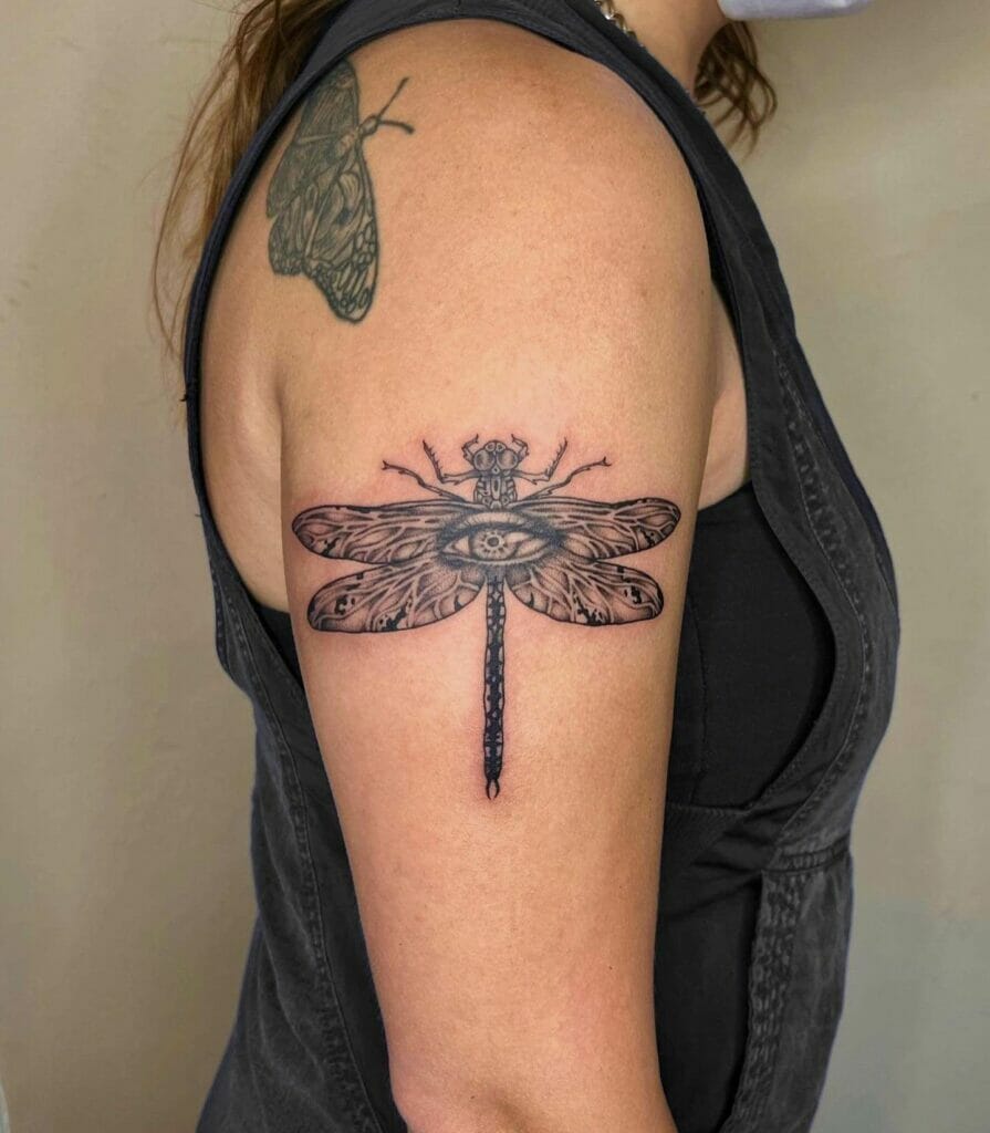 Third Eye Dragonfly Tattoo