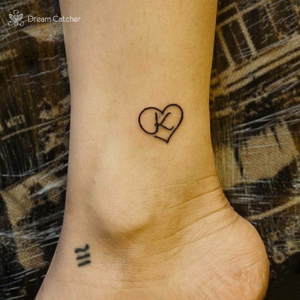 Block Letter Tattoo With Heart