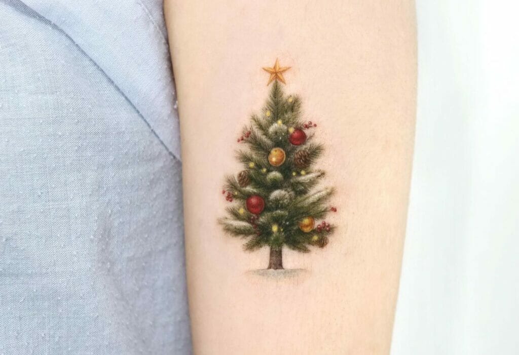 Simple Christmas Tattoo