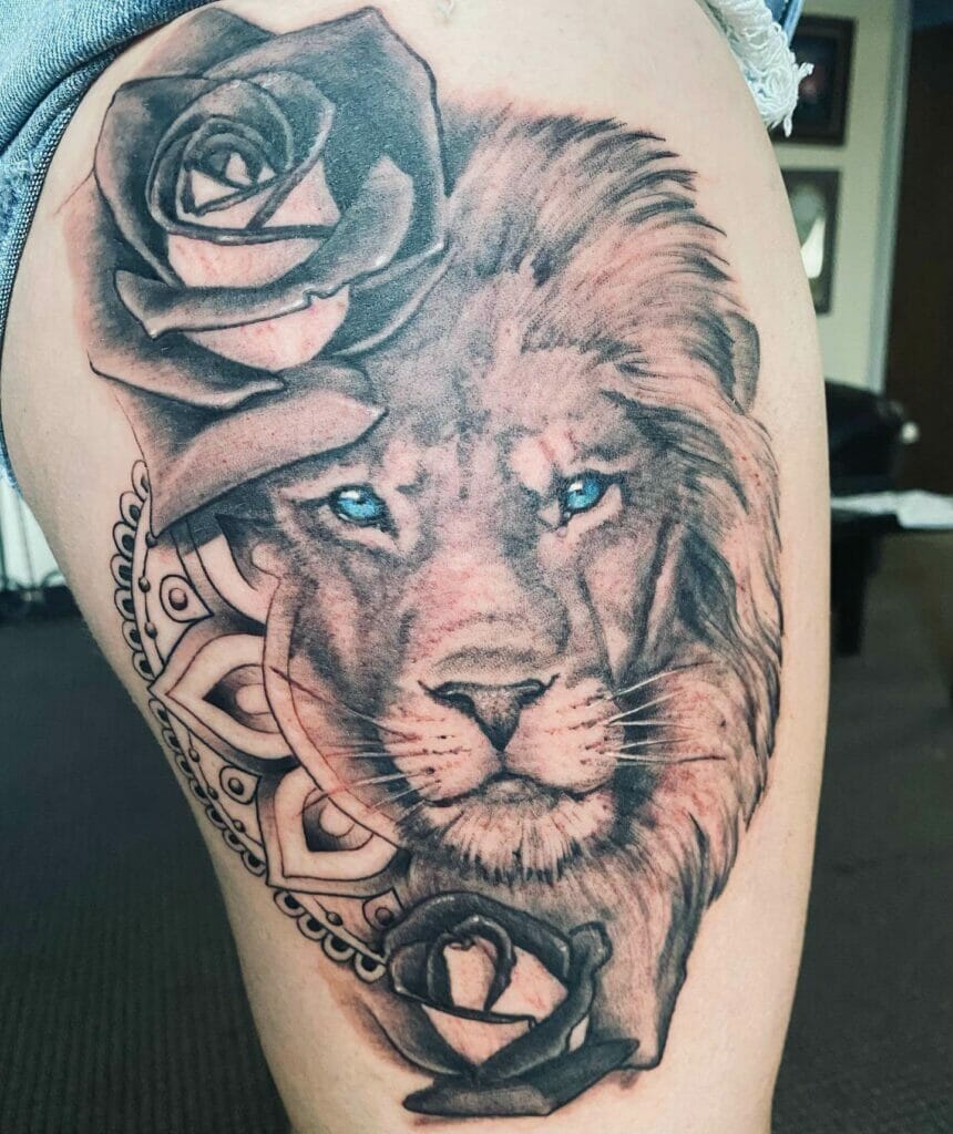 Aesthetic Women's Unique Lion Tattoo
