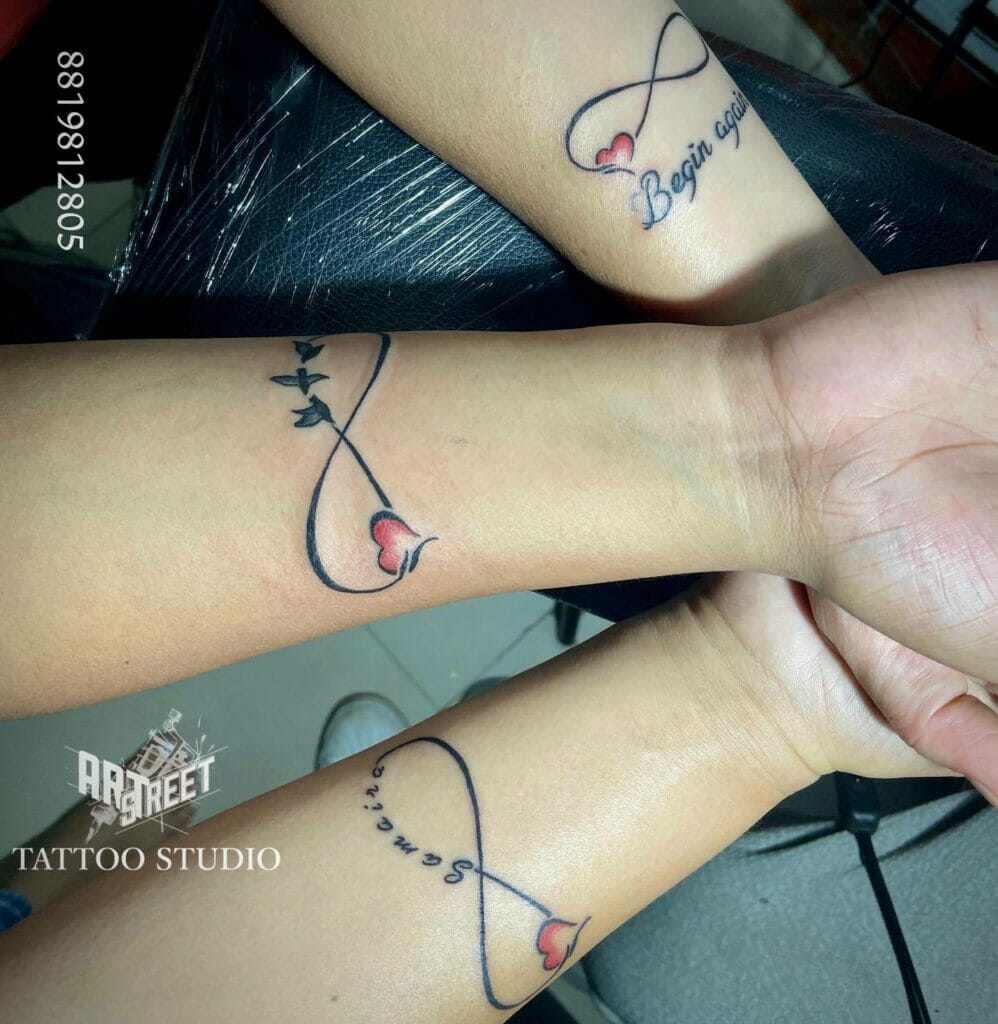 Best Friends Wrist Infinity Tattoo