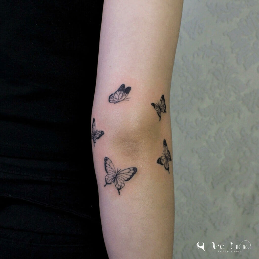 Butterfly Elbow Tattoos