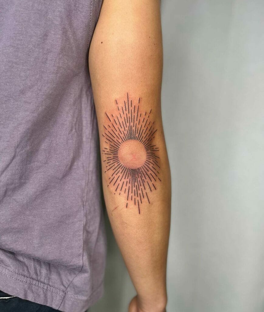 Elbow Sun Tattoo