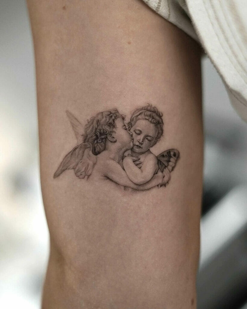 Two Children Angels Tattoo
