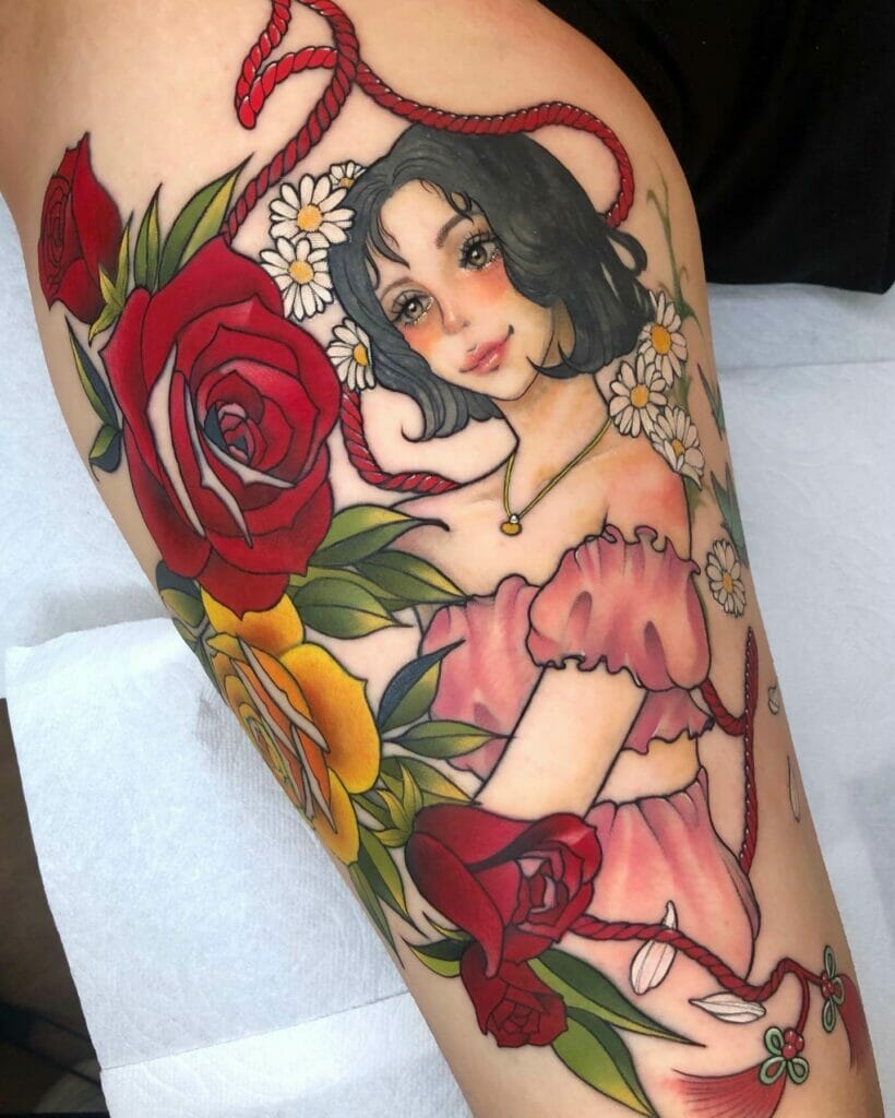 Female Rose Forearm Tattoo