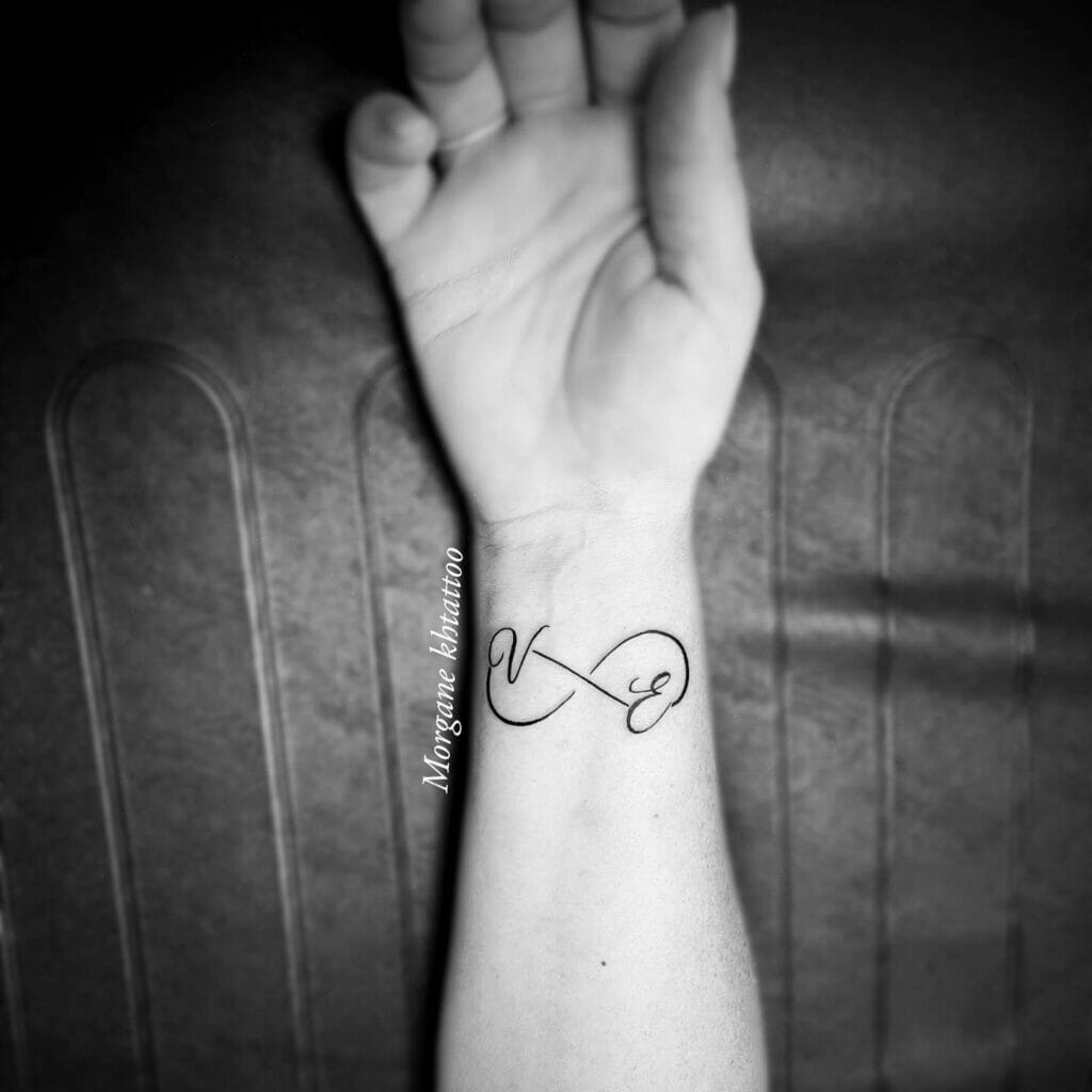 Infinity Tattoo With Names On Wrist