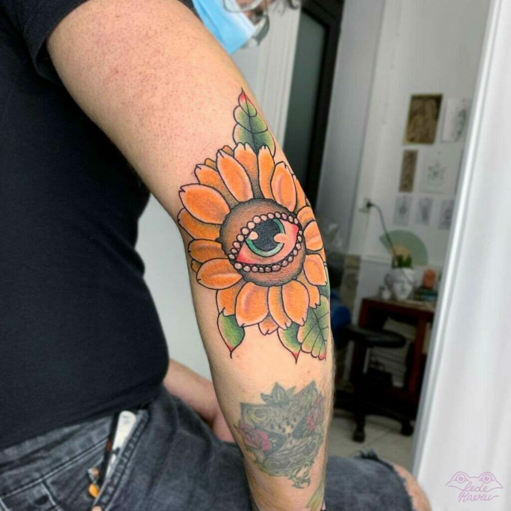 Sunflower Elbow Tattoos