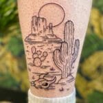 Minimalist Cactus Tattoo