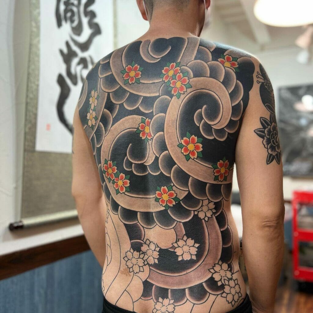 Japanese Style Tattoo Body Suit Background
