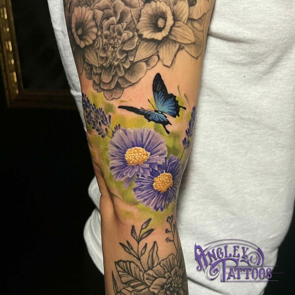 Flowers And Butterfly Tattoo Filler Ideas