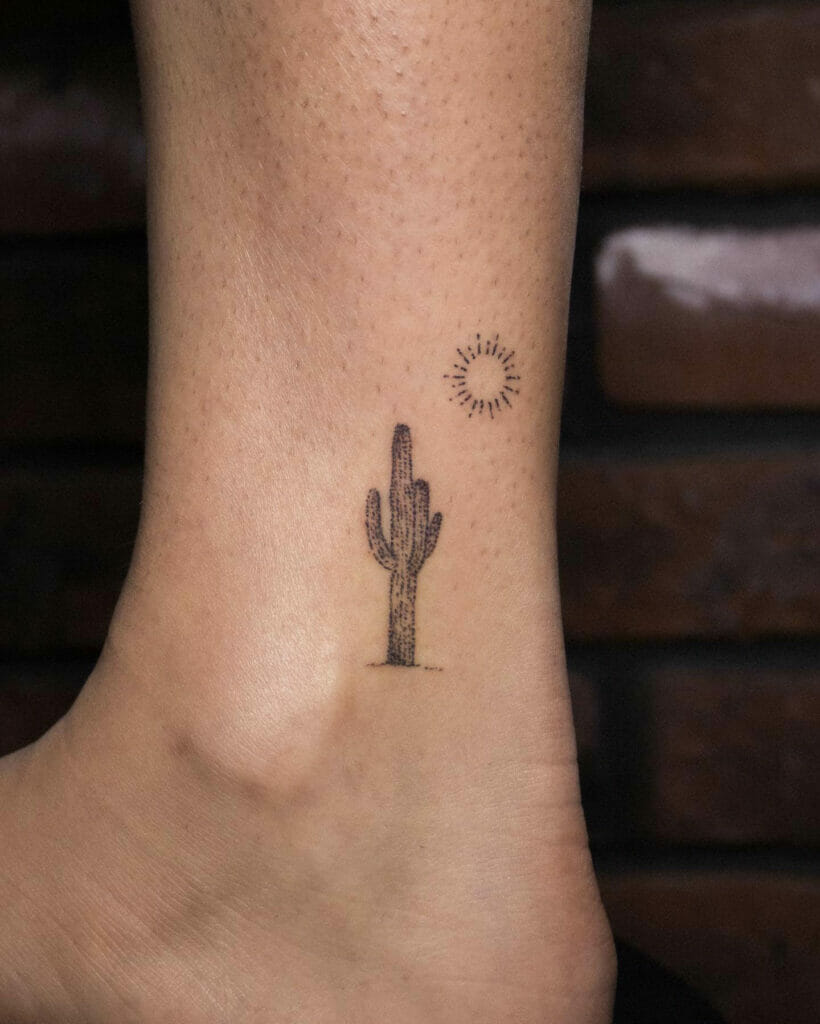 Small Minimalist Cactus Tattoo Ideas
