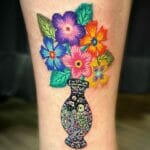 Flower Embroidery Tattoo