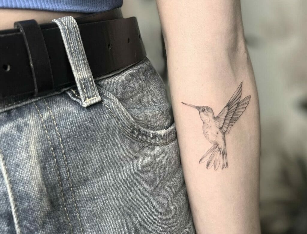 Mini Small Hummingbird Tattoo