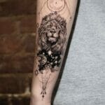 Women's Unique Lion Tattoo