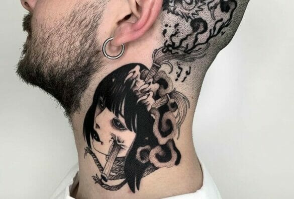 Painted Temple  Tattoos  Traditional Japanese  Cody Cook Shi Shi Neck