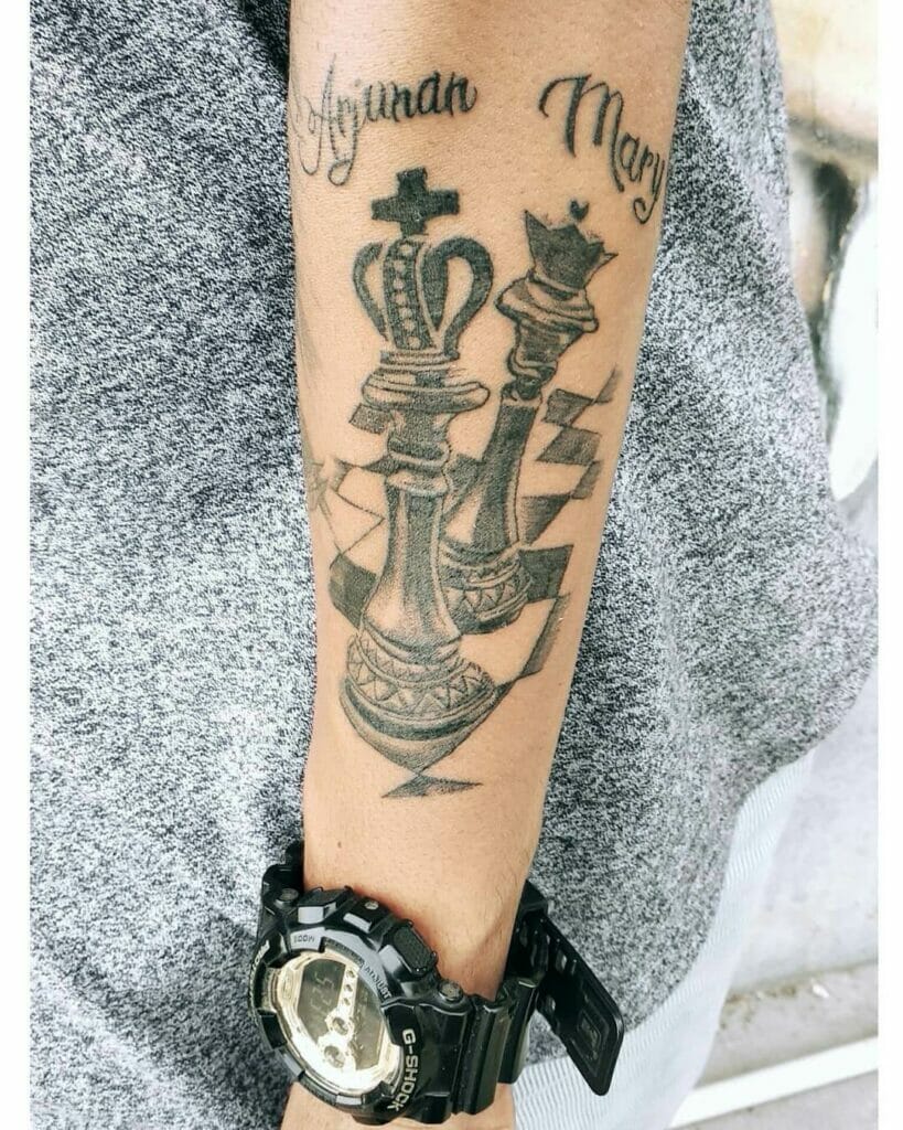Chess King And Queen Tattoo