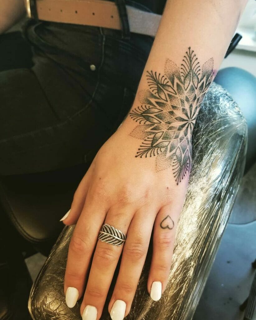 Wrist Elegant Mandala Tattoo