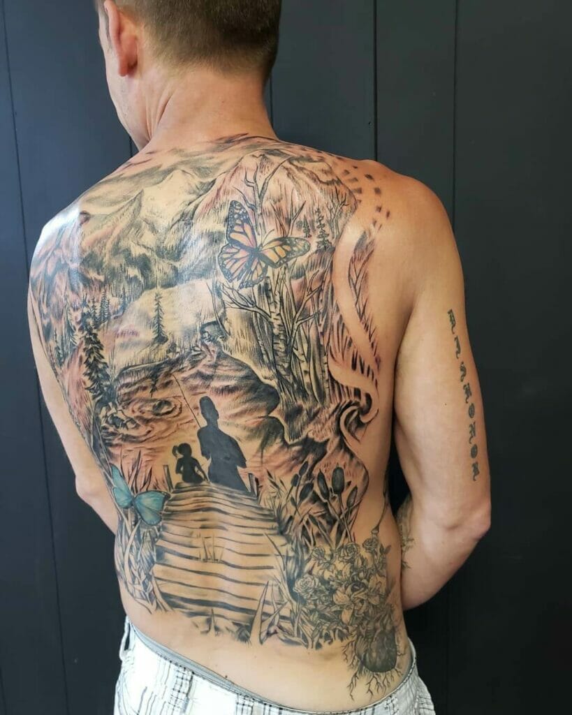 The Holiday On Back Tattoo