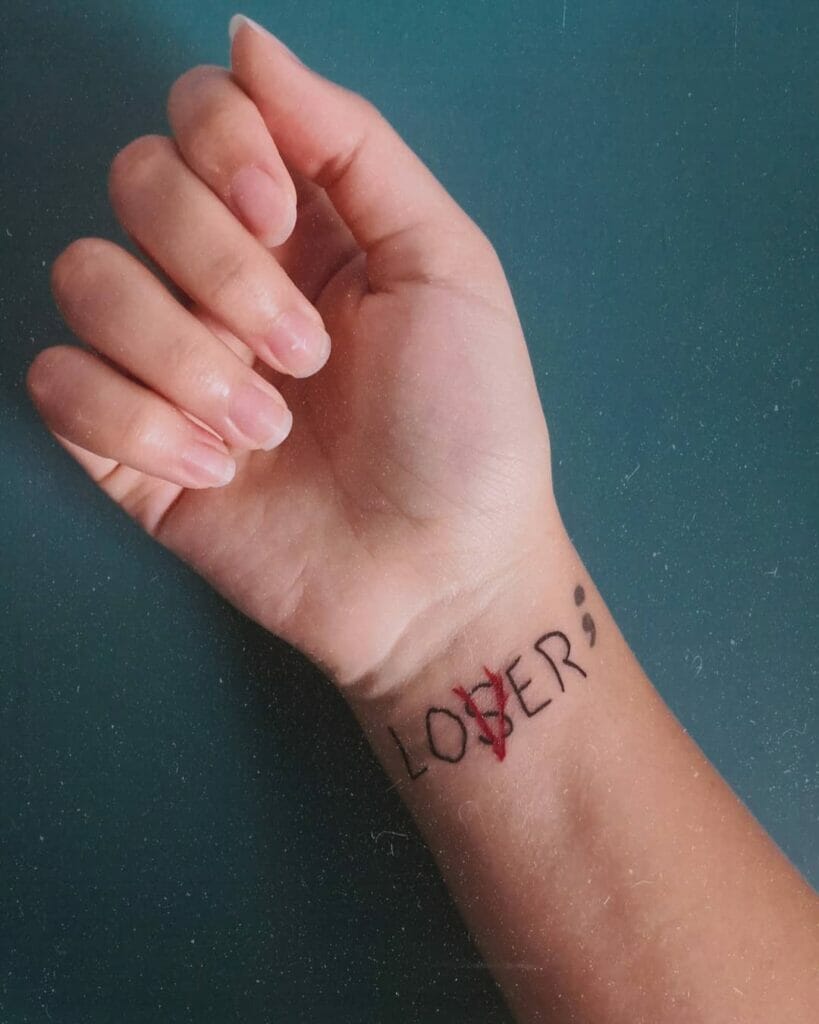 Loser Lover Wrist Tattoo