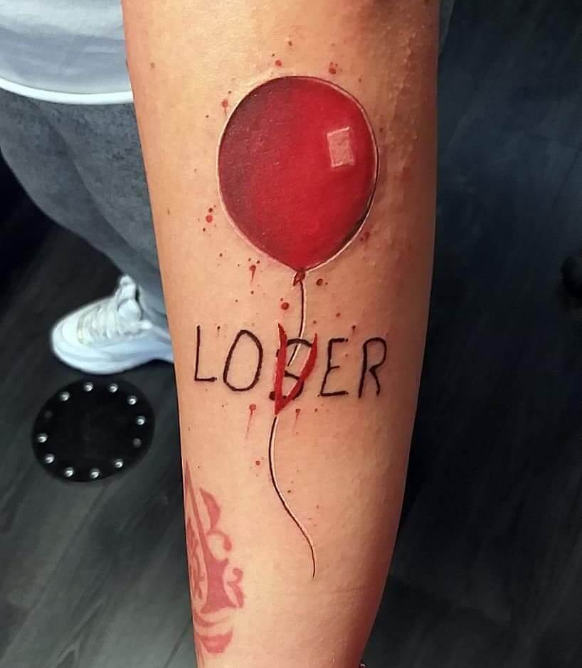 Lover Loser Tattoo With Balloon