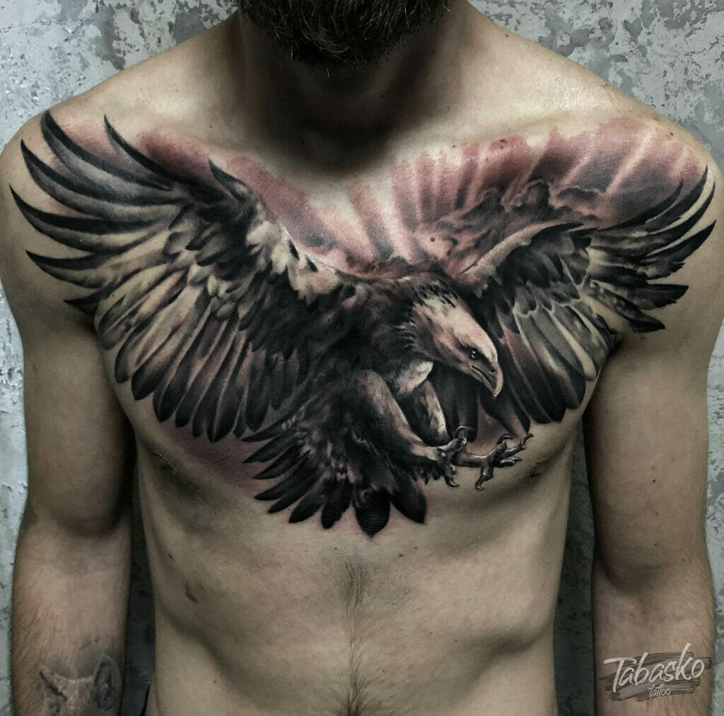 Tattoo uploaded by Berlin Ink Tattooing  eagle and snake chest piece by  Ruslan Gornefer  Tattoodo