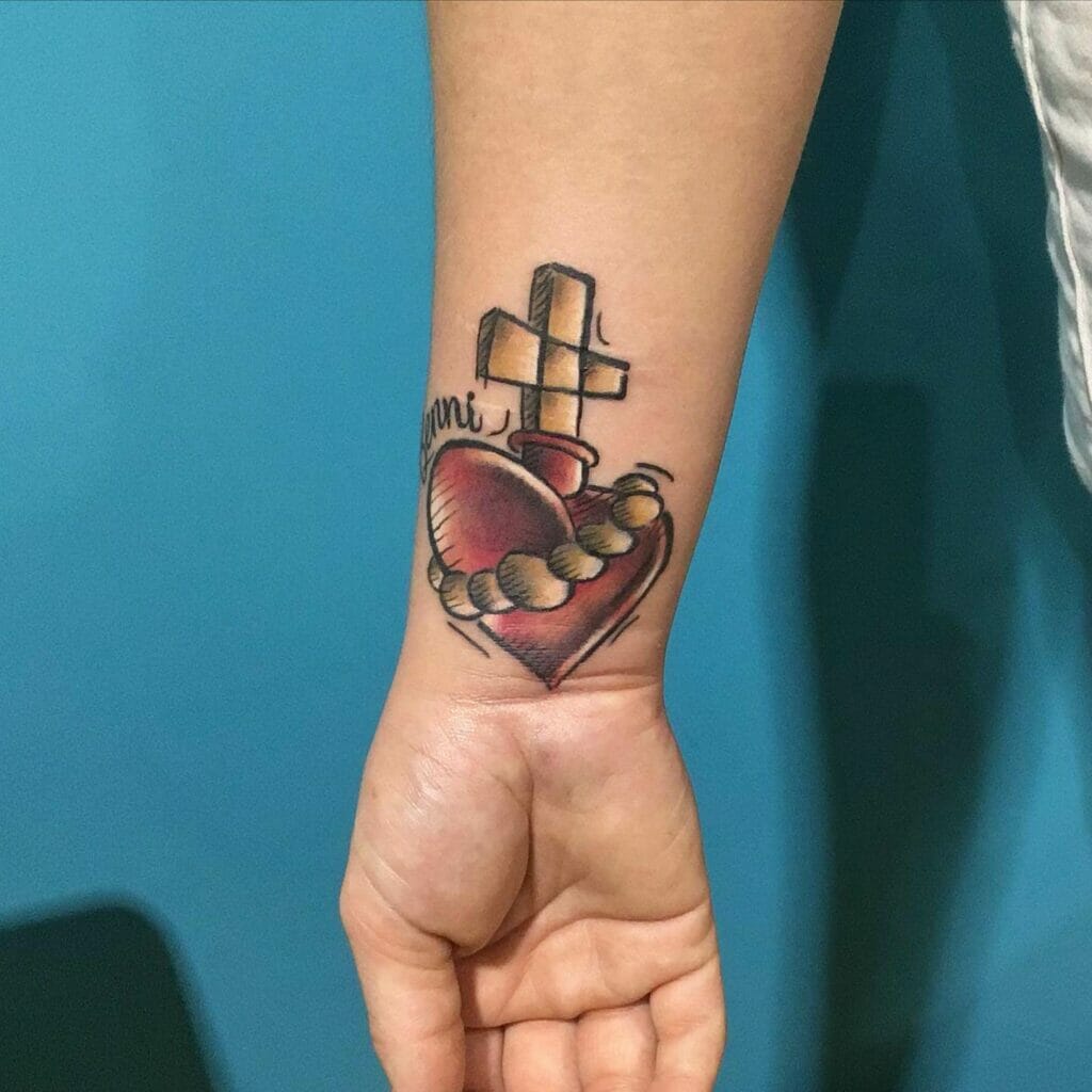 Heart Cross Tattoo