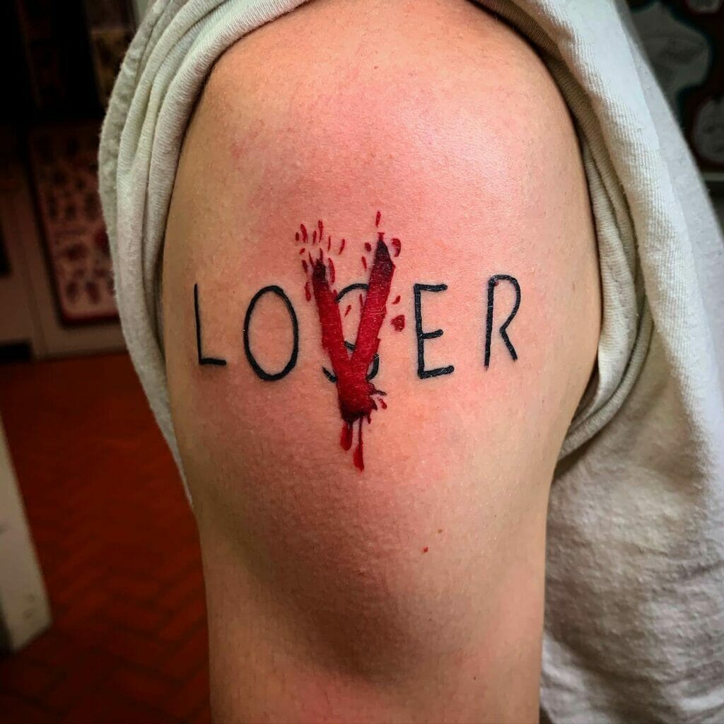 Bicep Loser Lover Tattoo
