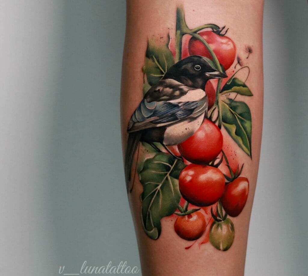 Tomato With Magpie Tattoo