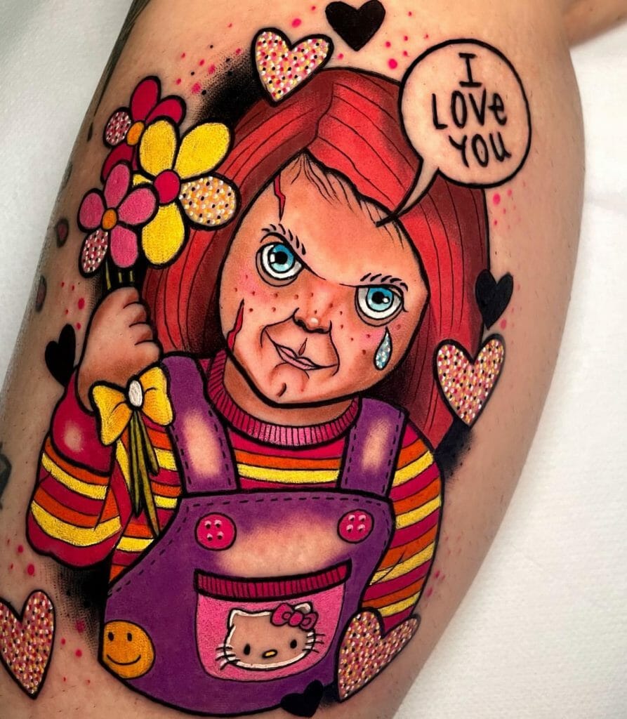 Animated Chucky Tattoo Design