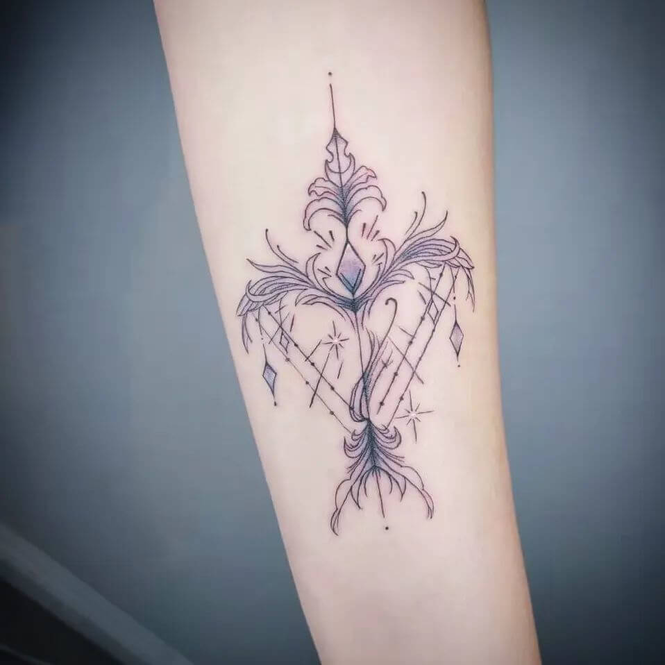 Sagittarius Symbol Tattoos On The Arm