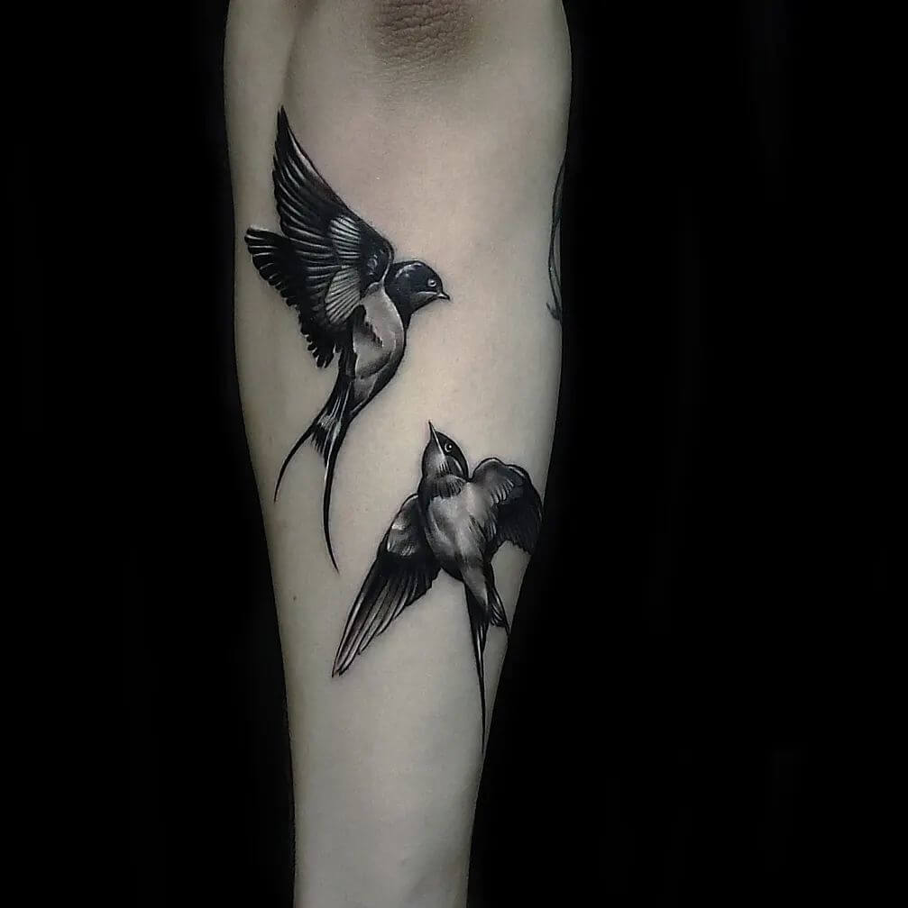 Small Swallow Bird Tattoo