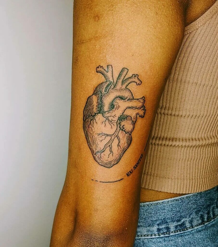 Anatomical Heart Medical Tattoo