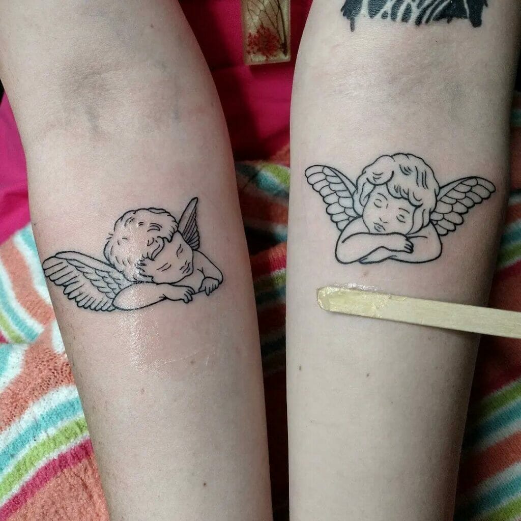 Matching Angel Tattoos