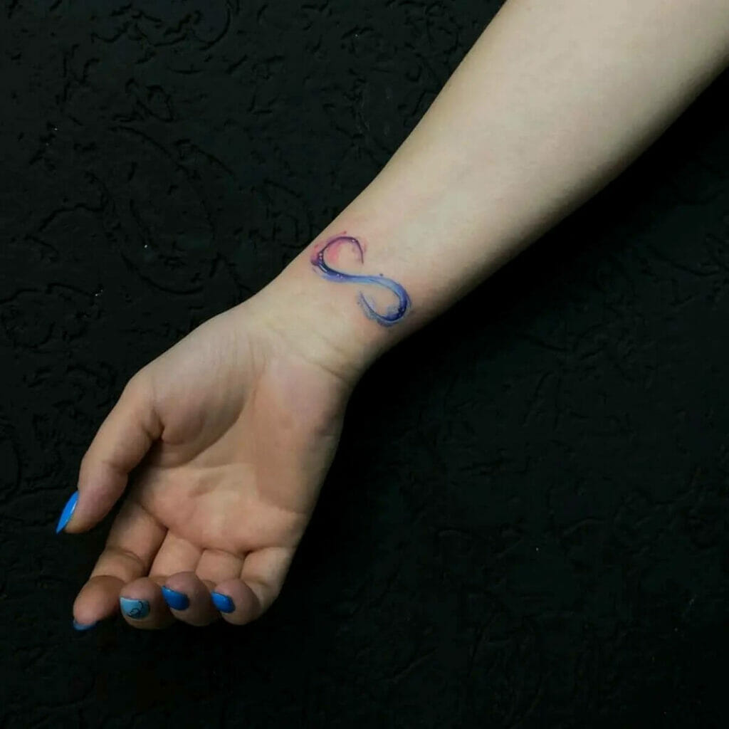 Coloured Infinity Tattoo Designs