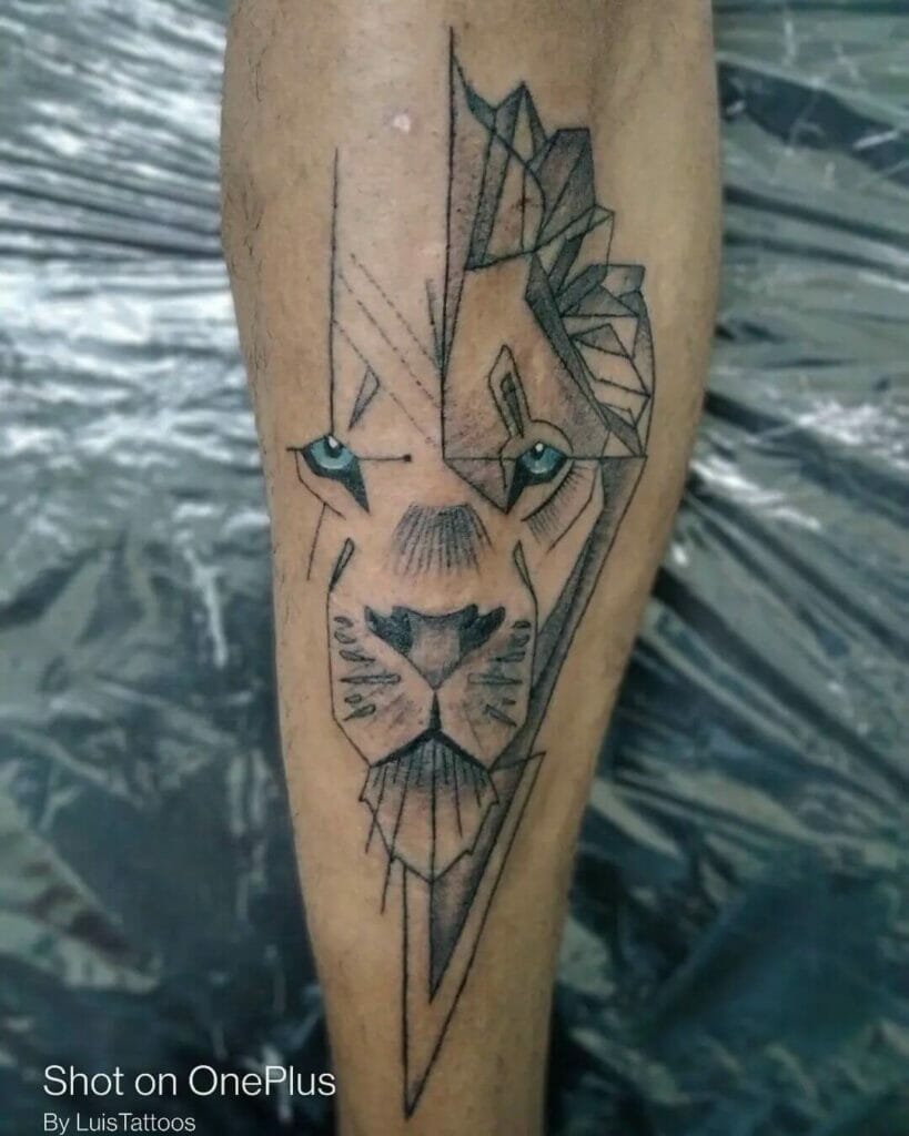 Geometric Lion Tattoos