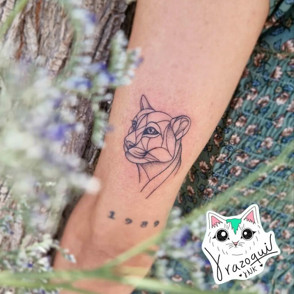 Minimalist Lion Tattoos