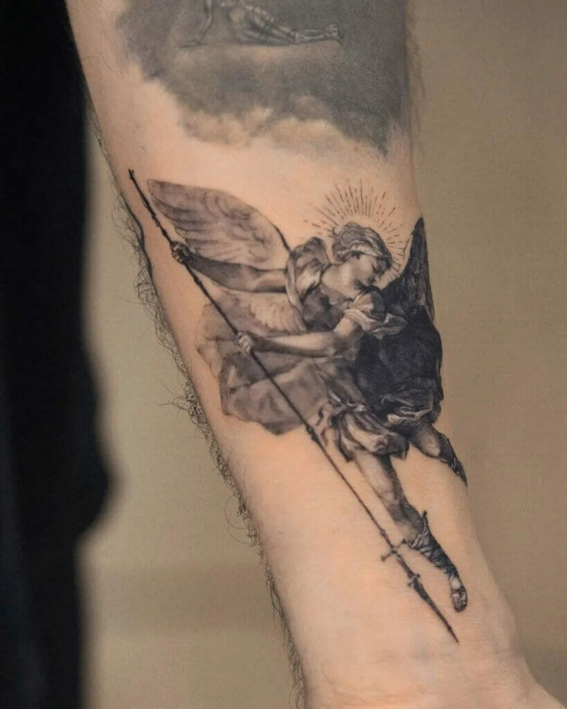 The Warrior Angel Tattoo With Wings
