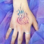 Flame Finger Tattoo