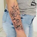 Forearm Female Rose Tattoo