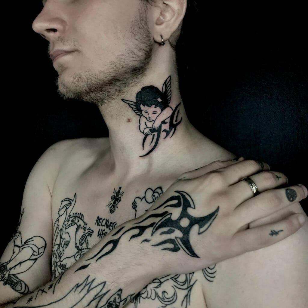10 Best Angel Neck Tattoo Ideas That Will Blow Your Mind! - Outsons