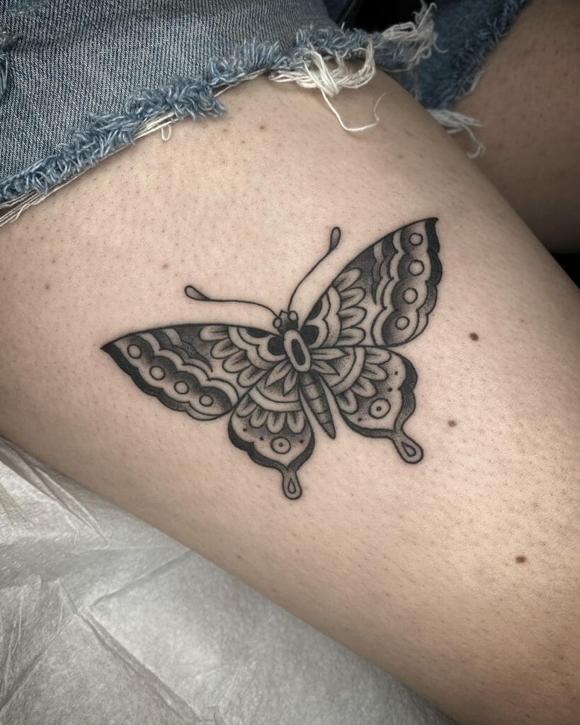 Best Butterfly Thigh Tattoos